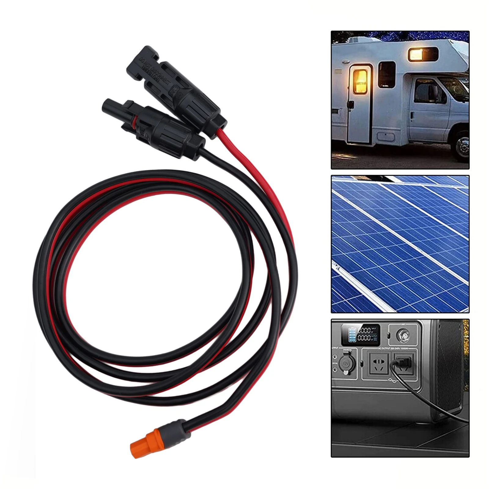 XT60i (2+1) Signal Pin Female Solar Extension Cable 1.5m 12AWG for Solar Panel to Power Station Interconnection