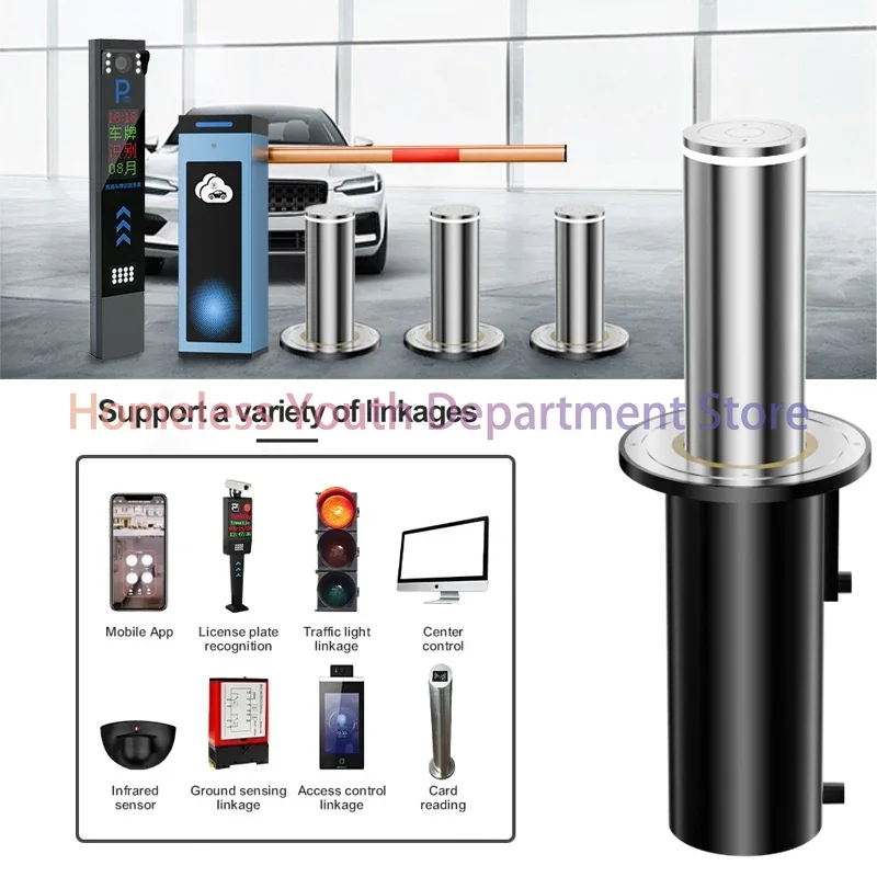 Safe Fixed Telescopic Lifting Driveway Columns Stainless Steel Electric Automatic Retractable Hydraulic Rising Parking Bollards
