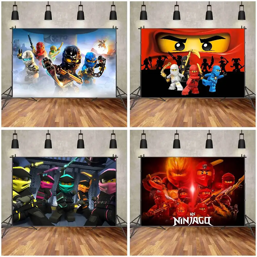 

Cartoons N-Ninja-gos Cool Decoration Background Photography Party Bedroom Living Room Decoration Shooting Background Cloth