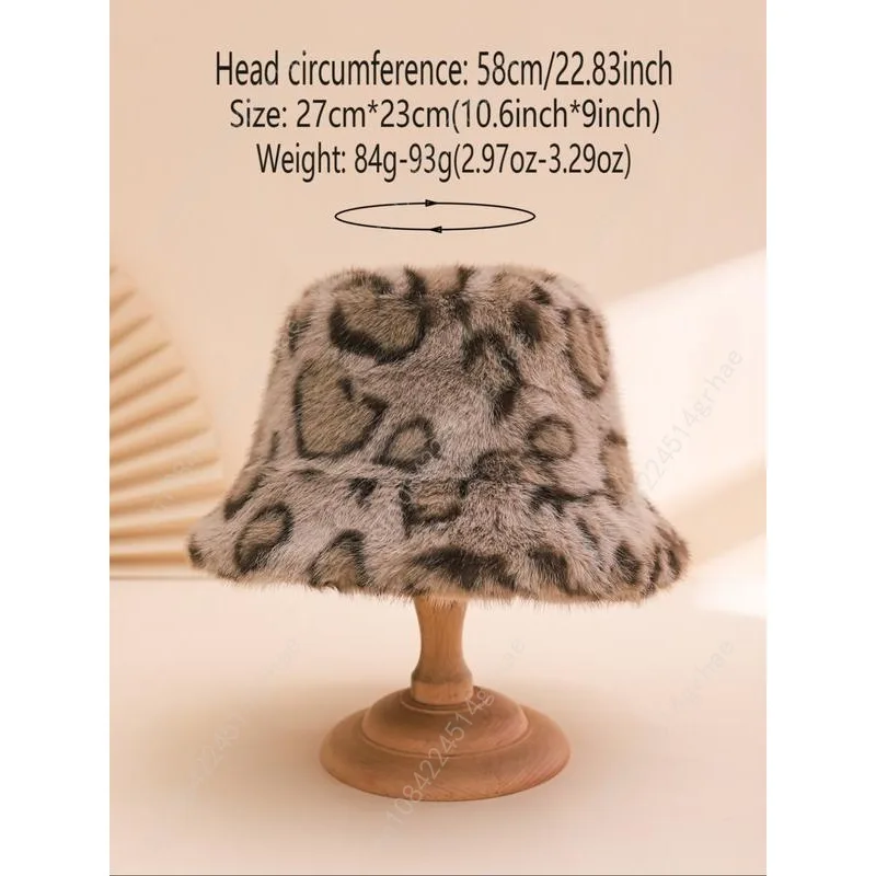 قبعة صغيرة قطيفة جديدة بطبعة الفهد لخريف وشتاء، قبعة حماية للأذن على طراز الشارع، أغطية رأس واقية عصرية للاستخدام الخارجي #2