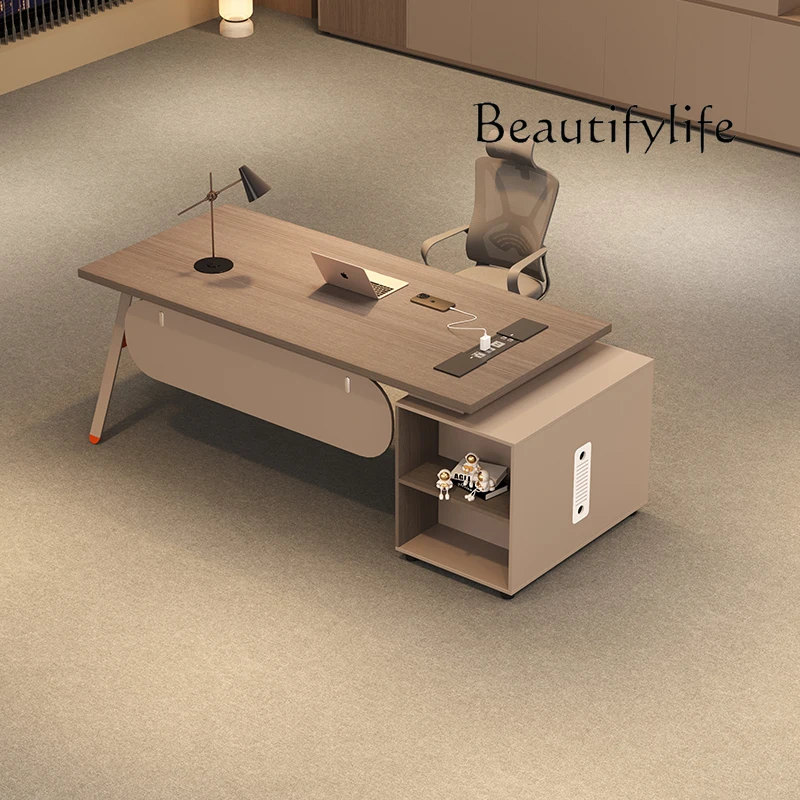 

Light luxury office desk and chair combination, desk manager's desk, simple modern designer furniture