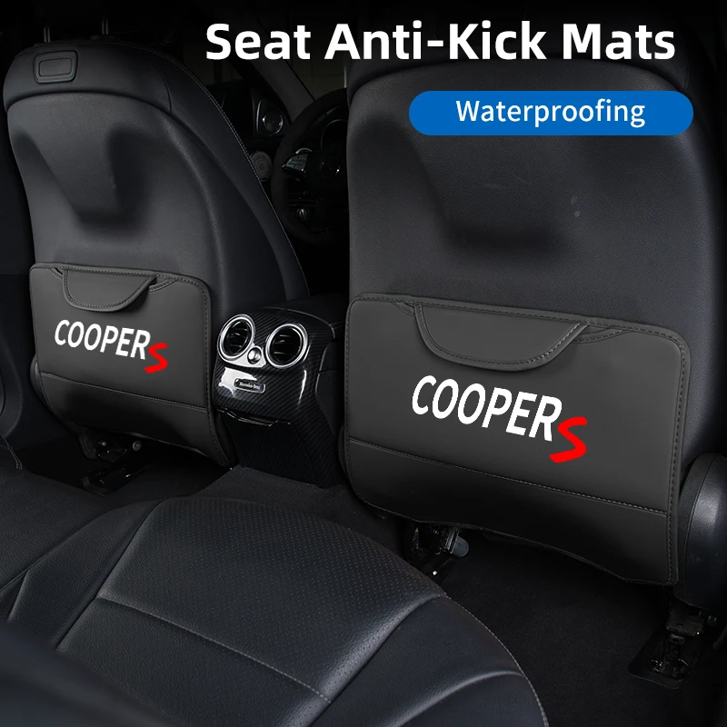 Car Seat Anti-Kick Pad Seatback Storage Protector Cover Accessories For MINI Cooper JCW WORKS R55 R56 F55 F56 R57 R58 R59 R60 R5