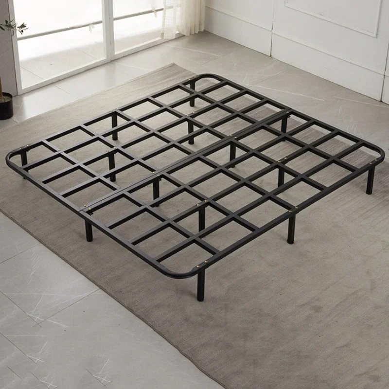 Queen Size Bed Frame Metal Clearance Flat Modern Firm Bed Bases Durable Burly Minimalist Estructura De Cama Bedroom Furniture