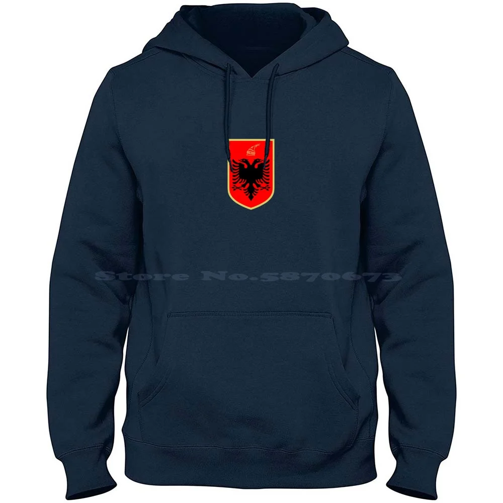 Albania Coat Of Arms 100% Cotton Hoodie Coat Of Arms Albanian Europe History Balkan Shqip ? Ria Palltoja E Arm ? Ve Shqipja