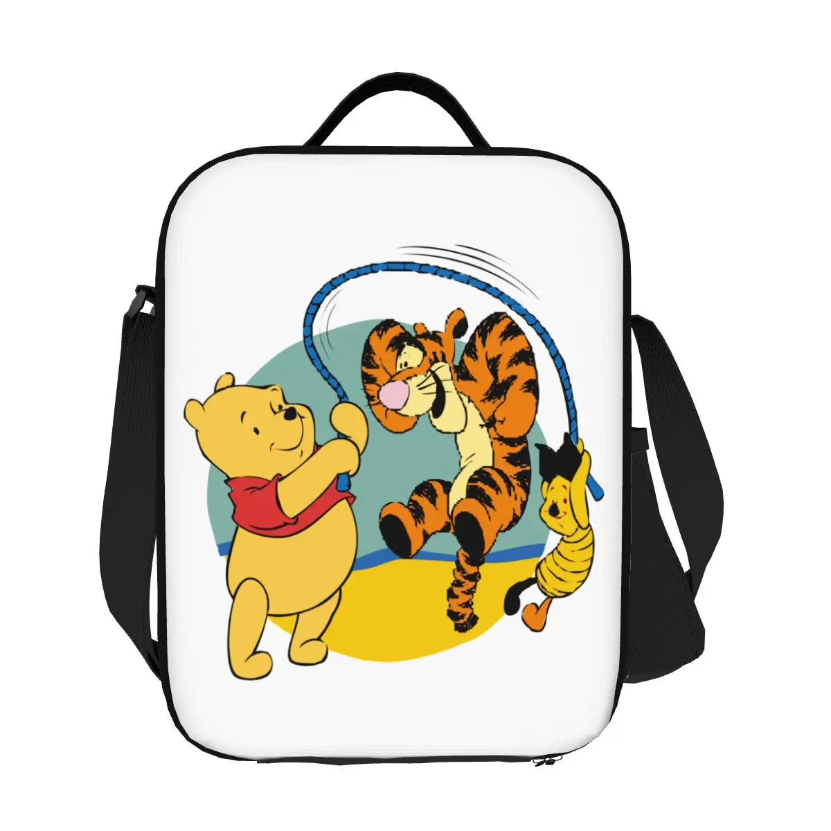 

Custom Cartoon Winnie The Pooh Animation Insulated Lunch Bags for Camping Travel Portable Cooler Thermal Bento Box Women Kids