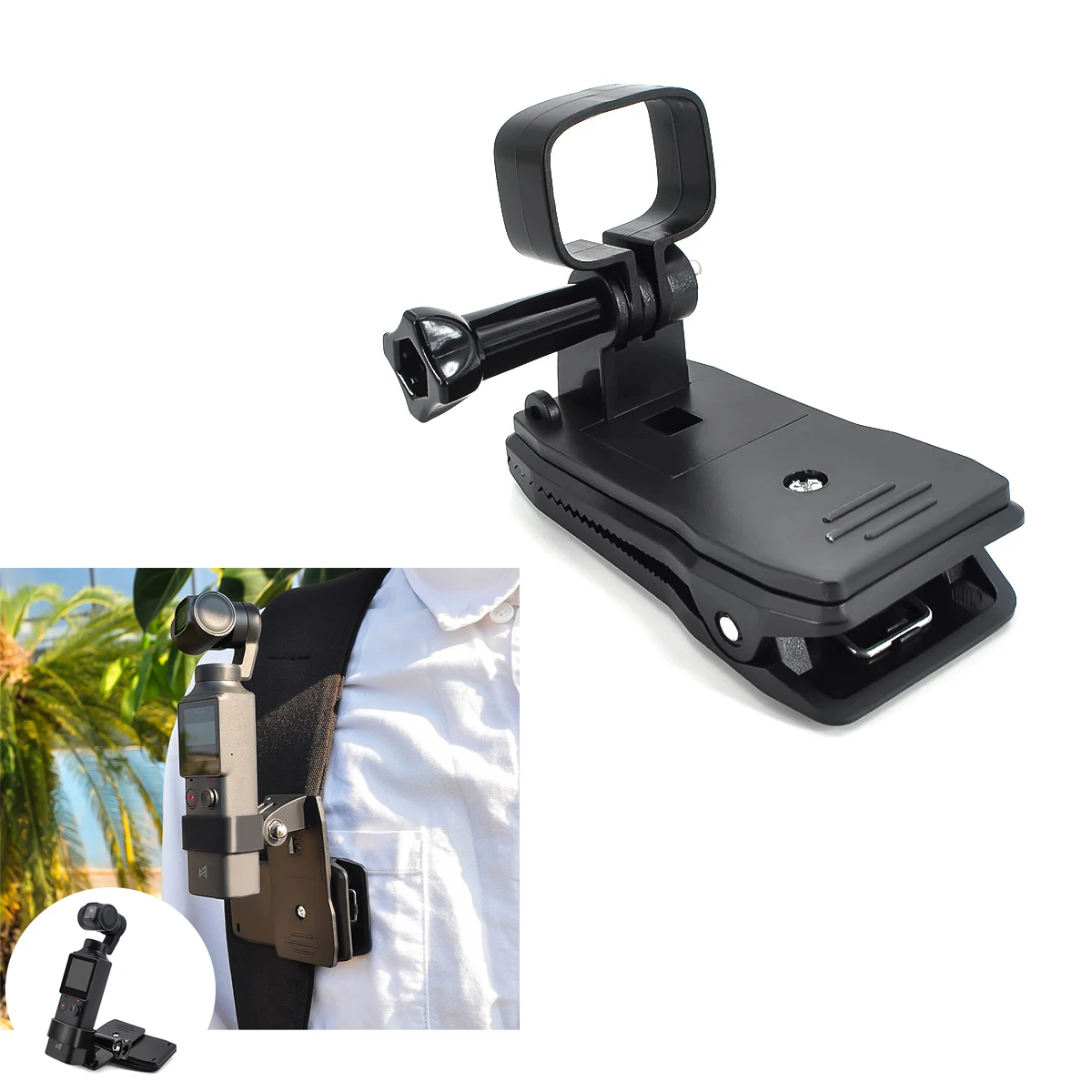 For DJI Osmo Pocket 1 2 Camera 360 Degree Rotary Backpack Clip Accessories for For DJI Osmo 2 Handle Gambal Frame Holder