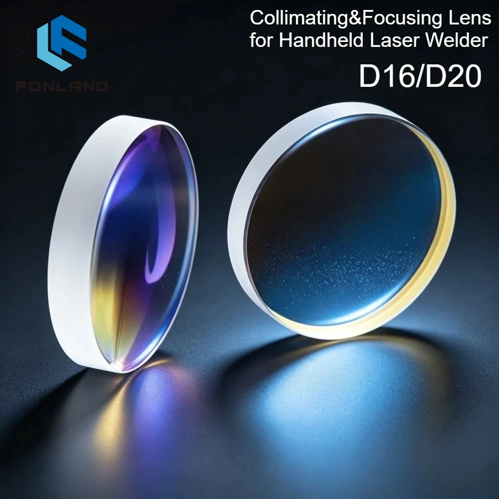 Fonland Collimation Lens&Focus Lens Plano-convex D12.7/D16/D20 For 6KW Handheld Fiber Laser Welding Machine