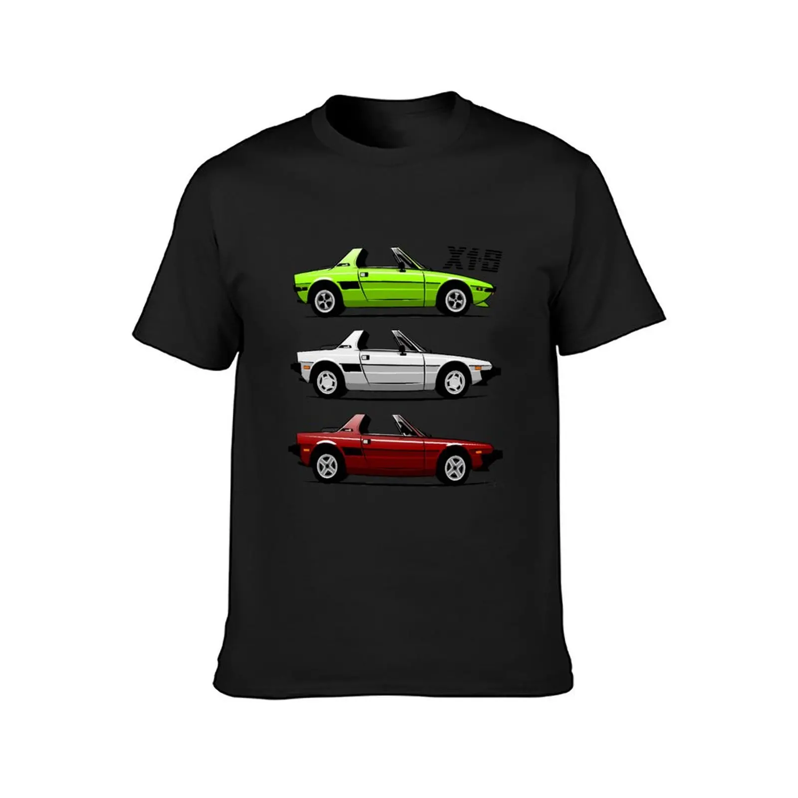 Fiat X1/9 z otwartym dachem t-shirt koreański moda anime duże i wysokie koszulki męskie