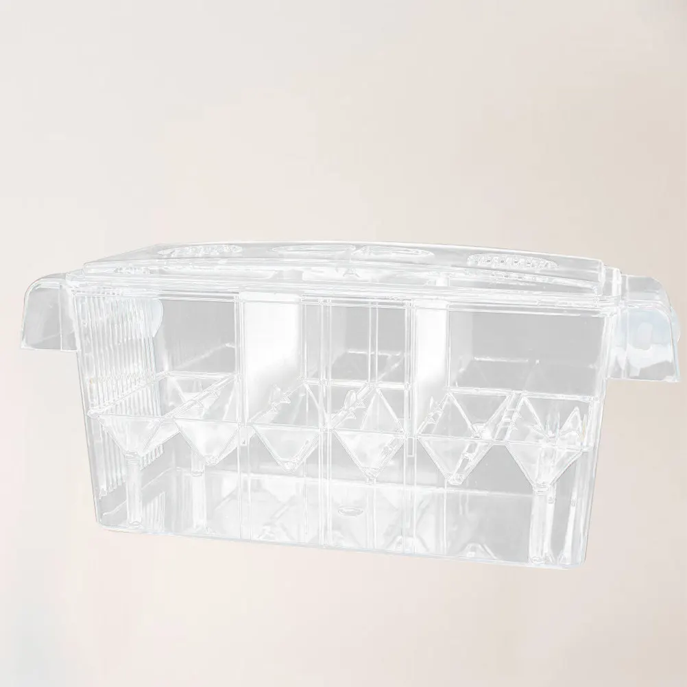 

1 шт. Прозрачный акриловый бокс для разведения рыбы, изоляционный аквариум, защитный контейнер для мальков, с присоской, регулируемый