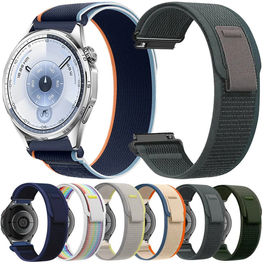20 22mm Trail Nylon Strap for Huawei Watch GT6/GT6 Pro 46mm Breathable Bracelet for Huawei Watch 5/GT5/GT5 Pro GT4 GT3 Pro 46mm