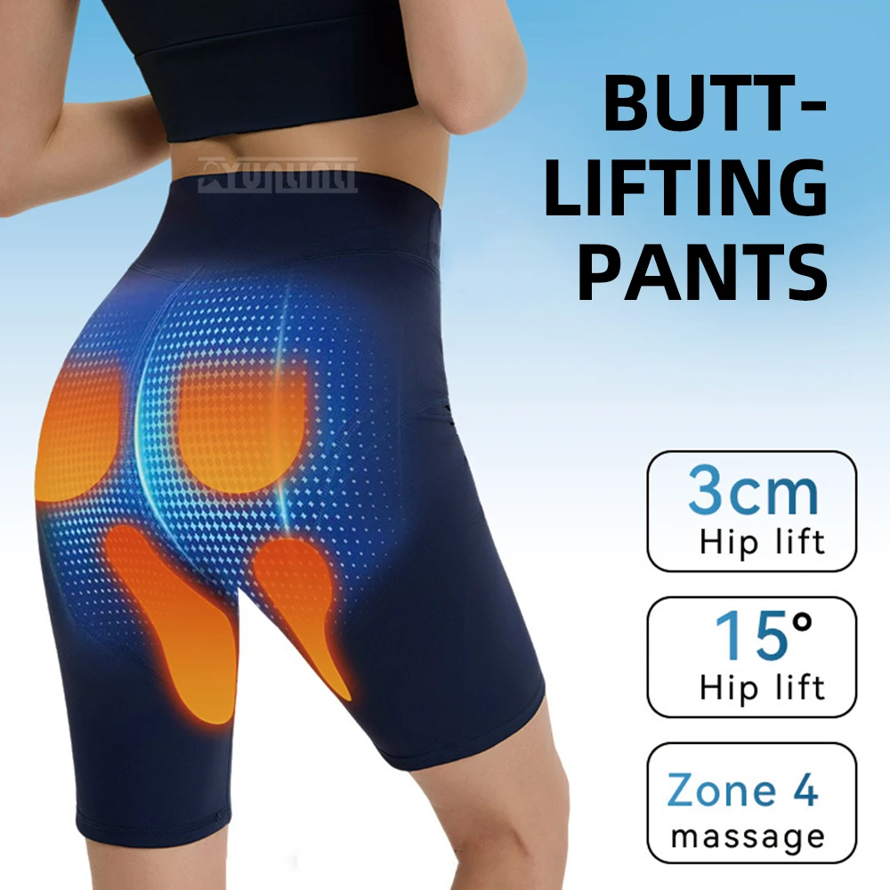 

High Waist Shorts Yoga Pants with EMS Muscle Stimulator EMS Stimulator
