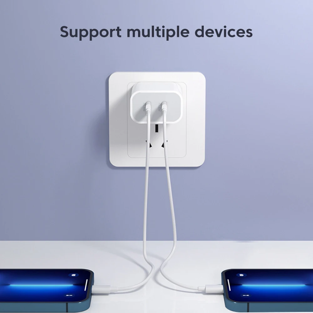 Olaf USB C Charger 40W Fast Charging Charger 2Ports Type C Mobile Phone Charger PD Power Adapter for Samsung Xiaomi iPhone QC3.0