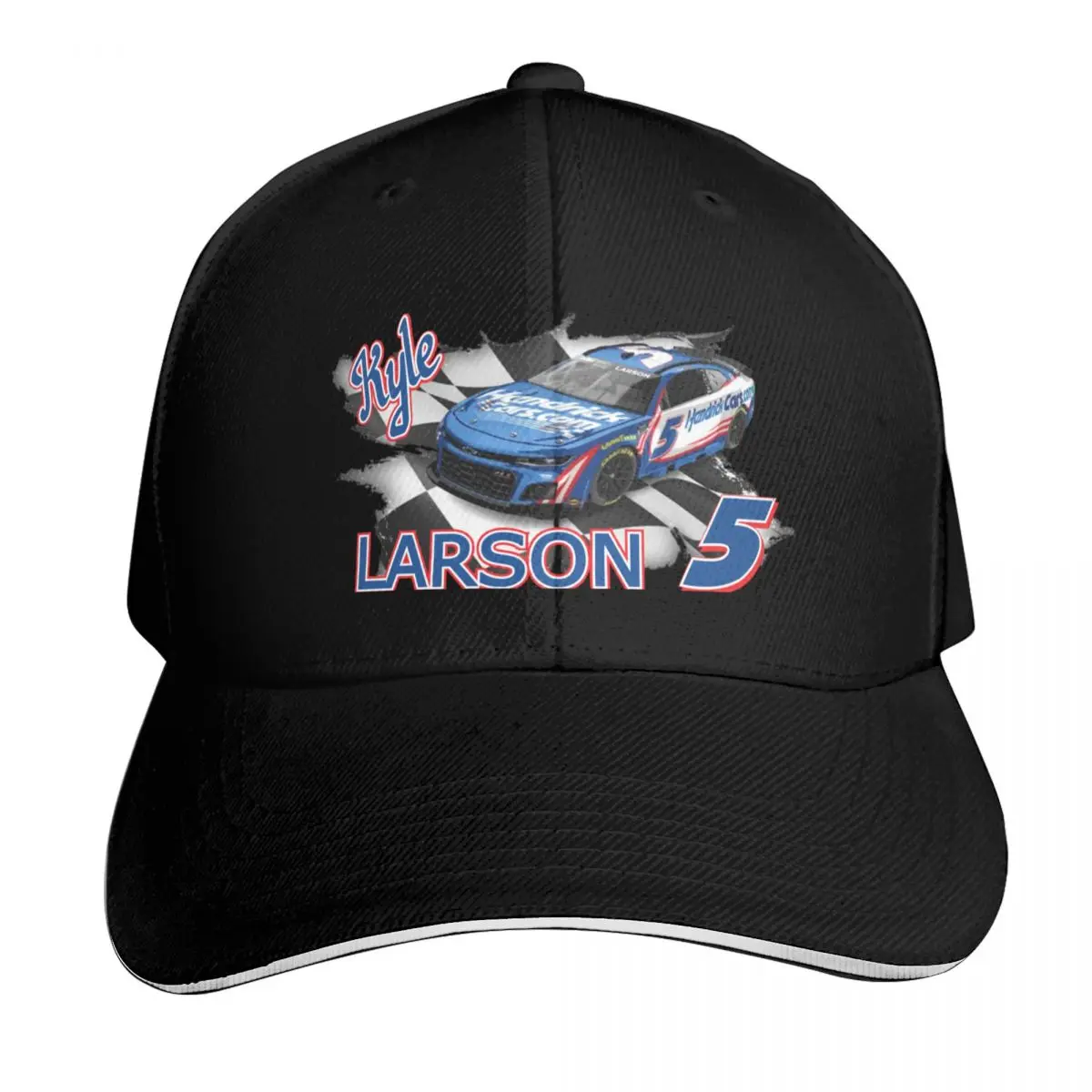 Kyle Larson - 2025 Hendrick Cars Scheme Baseball Cap Breathable Mesh Back Adjustable Buckle Closure Moisture Wicking Quick Dry