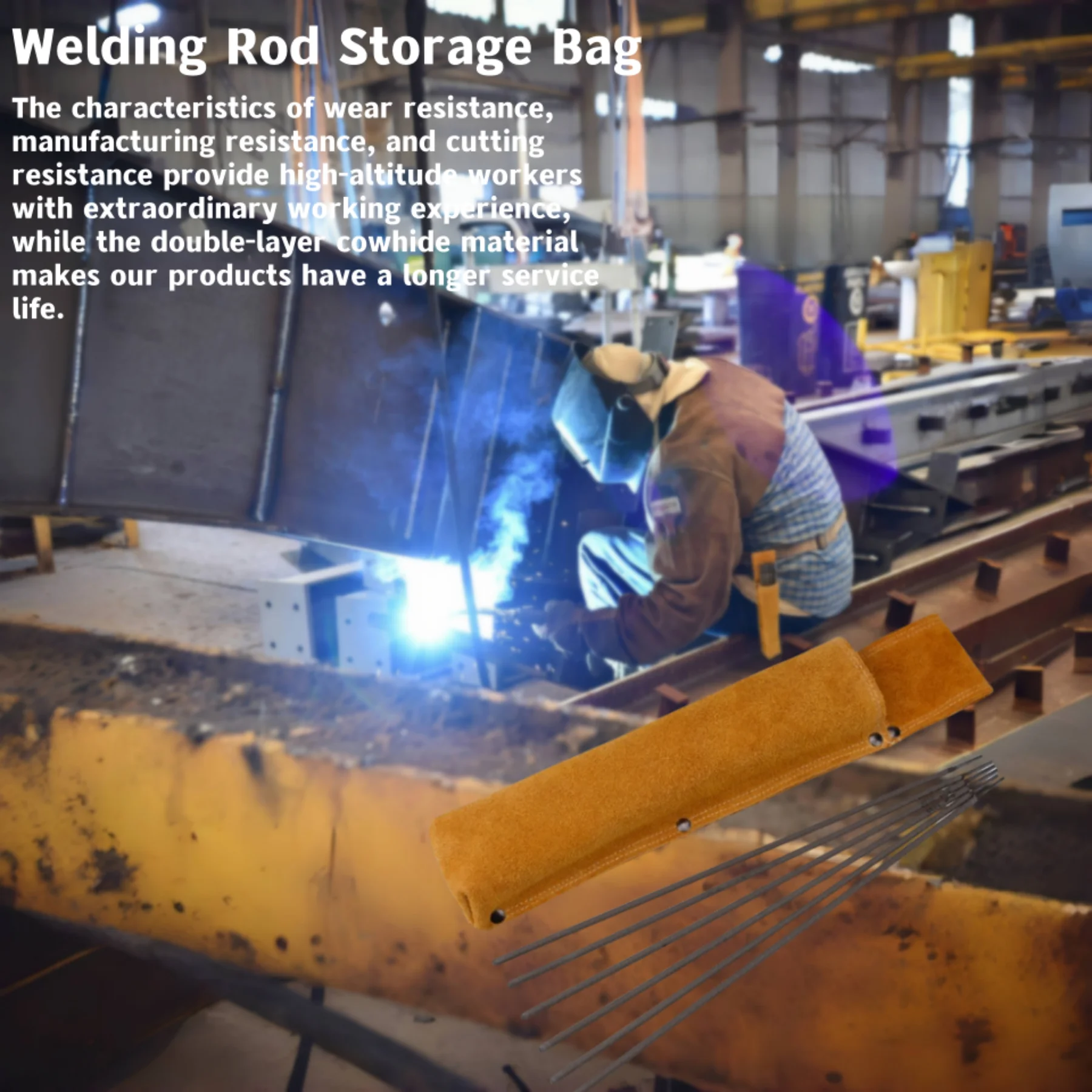 1 قطعة قضيب لحام الجلود السميكة أداة حقيبة عالية AirHardware الخصر حقيبة لهب مقاومة للاهتراء لحام رود كيس التخزين #5