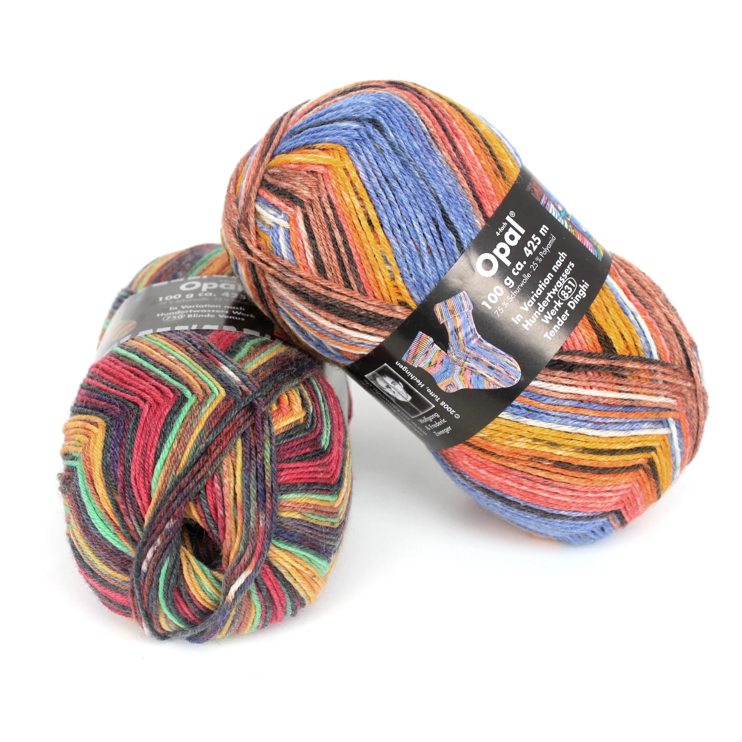 1*100g ball Opal According To Hundertwasser wool yarn Sock Yarn 75% wool, 25% polyamide/ Nylon  socks knitting yarn