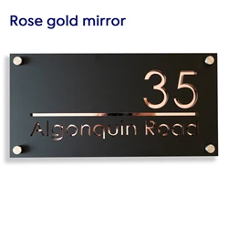 Custom Acrylic Modern House Numbers Sign Door Address Street Personalized 3D Letter Number Plaques Outdoor Name Home Decor Plate