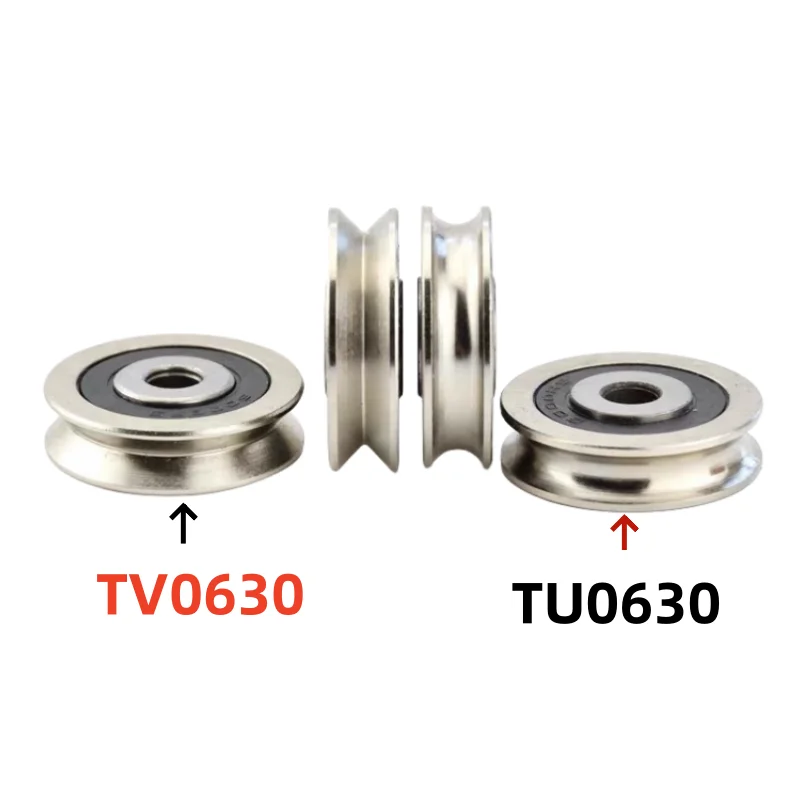 

10pcs TU0630 / TV0630 630VV U / V Groove steel roller bearings 6*30*9 mm track guide pulley bearing V630 0630UU