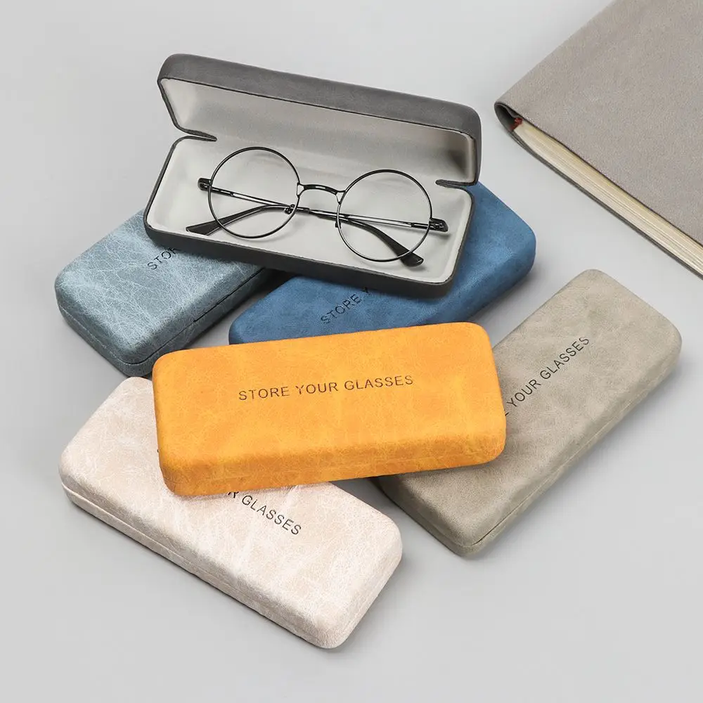 

Waterproof Steel Leather Portable Reading Glasses Box Spectacle Cases Eyeglass Case Glasses Case