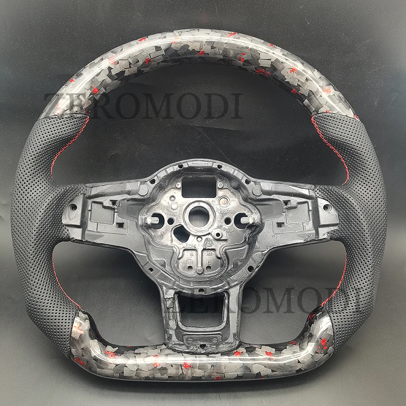 100% Real Carbon Fiber Forging Steering Wheel For Volkswagen Golf 7 MK7 GTI R VW Polo Scirocco 2015 2016