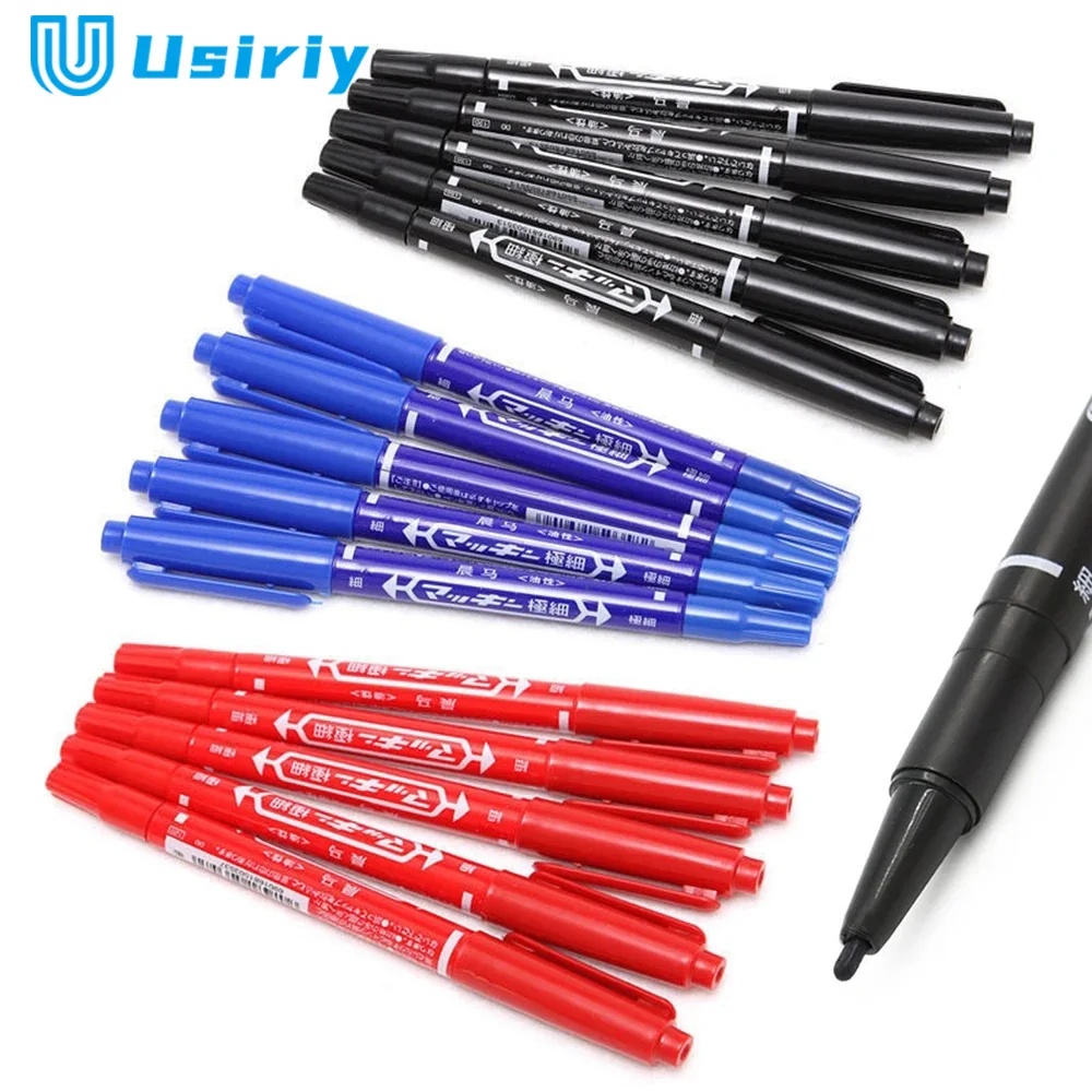 Tattoo Skin Markers Scribe Pen Waterproof Dual-Tip Large Capacity Ink Pen Microblading Permanent Makeup Body Positioning Pen