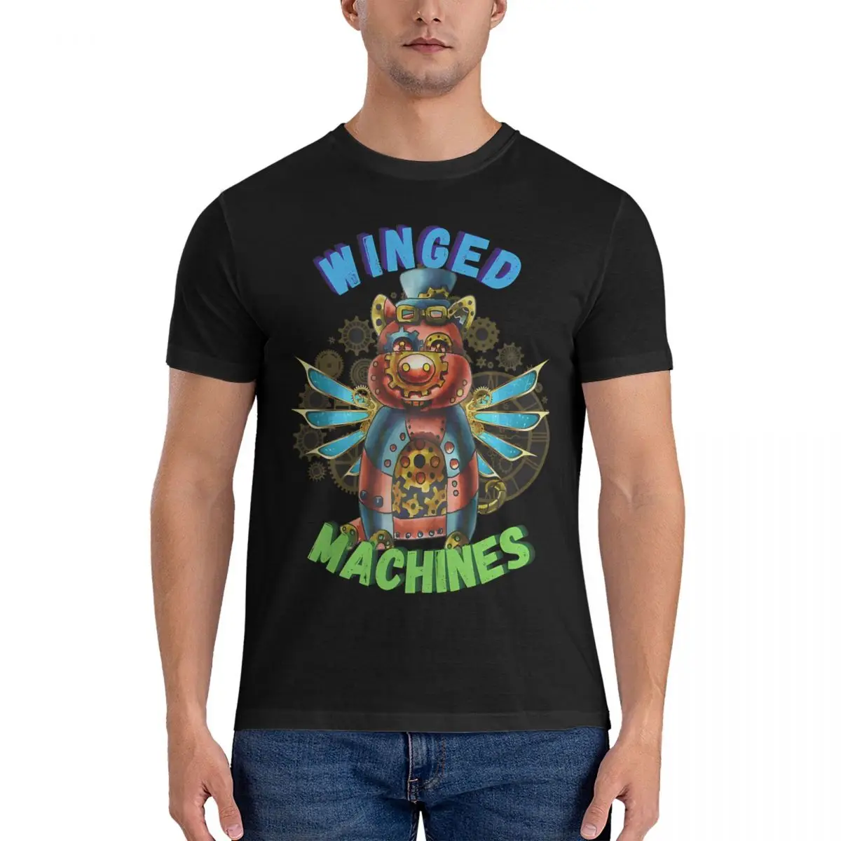 Cool Steampunk Winged Animal T-Shirts for Dastally Mutley Flying Machines Wacky Races Funny 100% Cotton Tees O Neck Short Sleeve