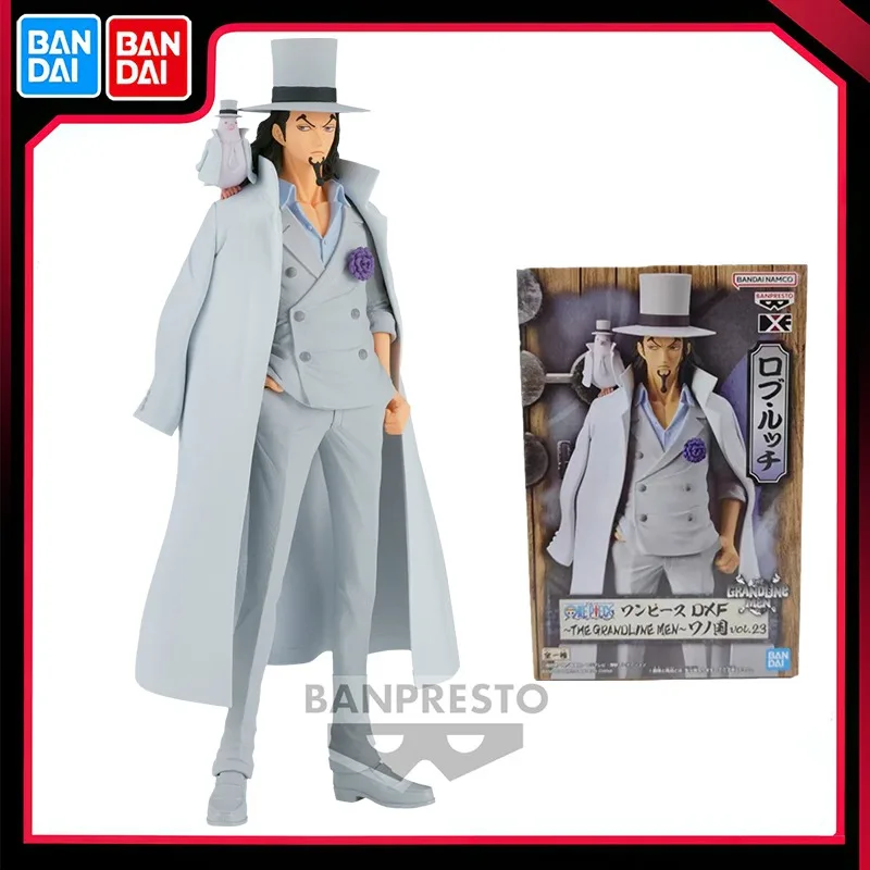 

Bandai Original Banpresto Japan Anime One Piece DXF Wanno Country Rob Lucci 17cm PVC Action Figure Collectible Model Toy Gift