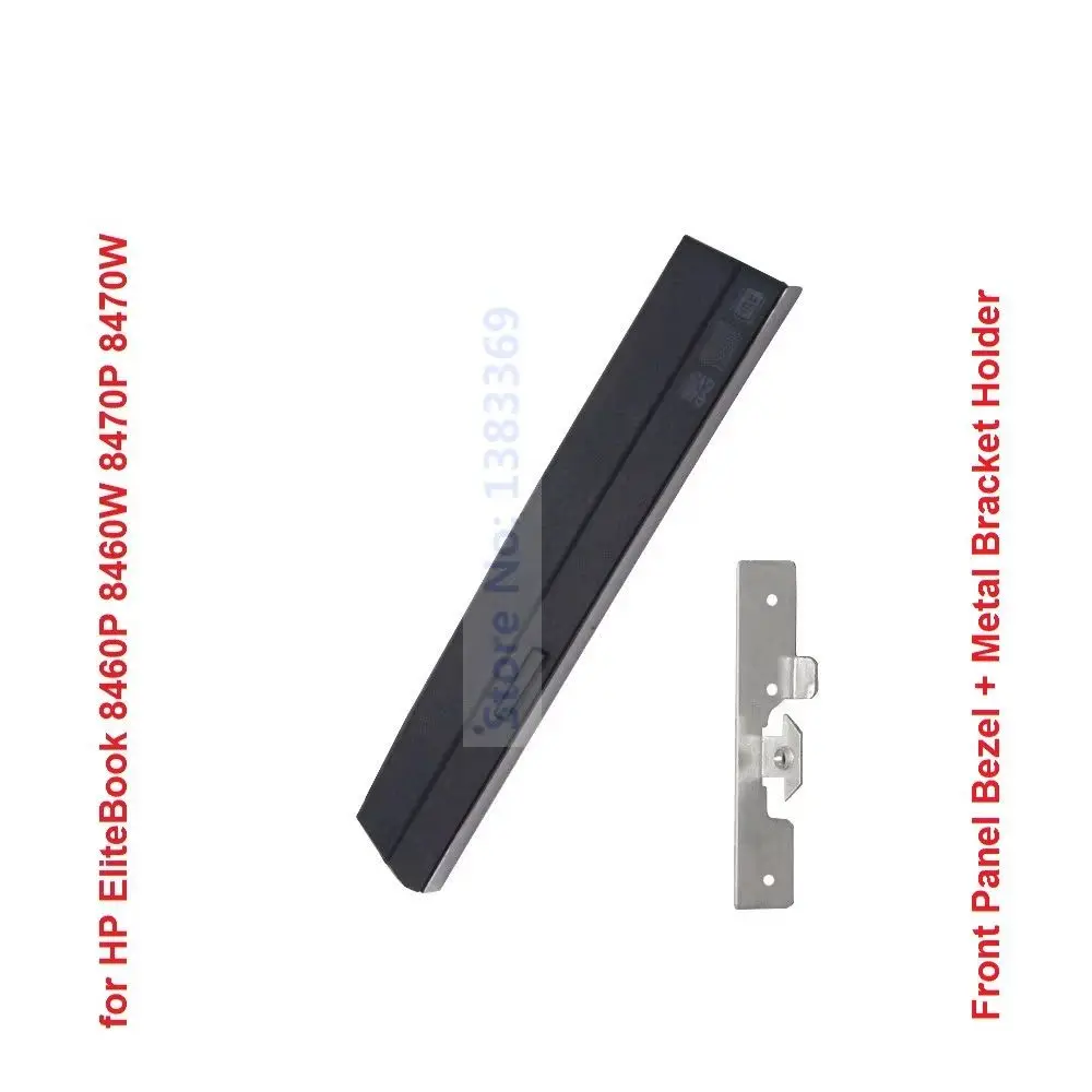 Replacement Optical Drive Bezel Panel Faceplate Cover + Tail Metal Bracket Holder Hook for HP EliteBook 8460P 8460W 8470P 8470W