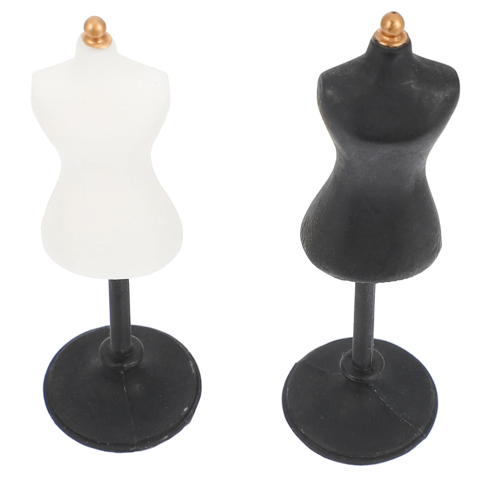 2 Pcs Model Stand Mini Display Rack Dress Form Clothes Toys Baby Room Mannequin Clothing Miniature Resin