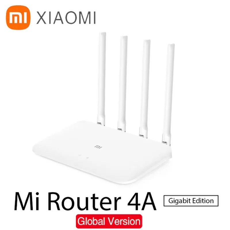 

Маршрутизатор Xiaomi 4A Gigabit edition 2,4 ГГц + 5 ГГц Wi-Fi DDR3 с высоким коэффициентом усиления 4 антенны Управление через приложение Mi router 4A Wi-Fi Повторите маршрутизатор Xiaomi