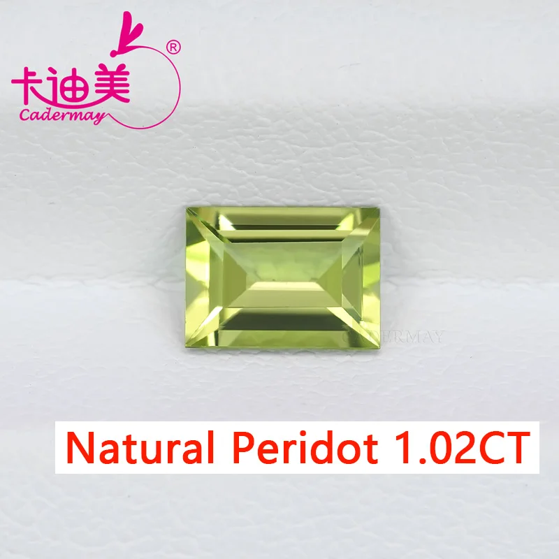 

Baguette Cut Natural Peridot Stone Loose Stone Gemstones With GRC Certificate For Wedding Fine Jewelry Making