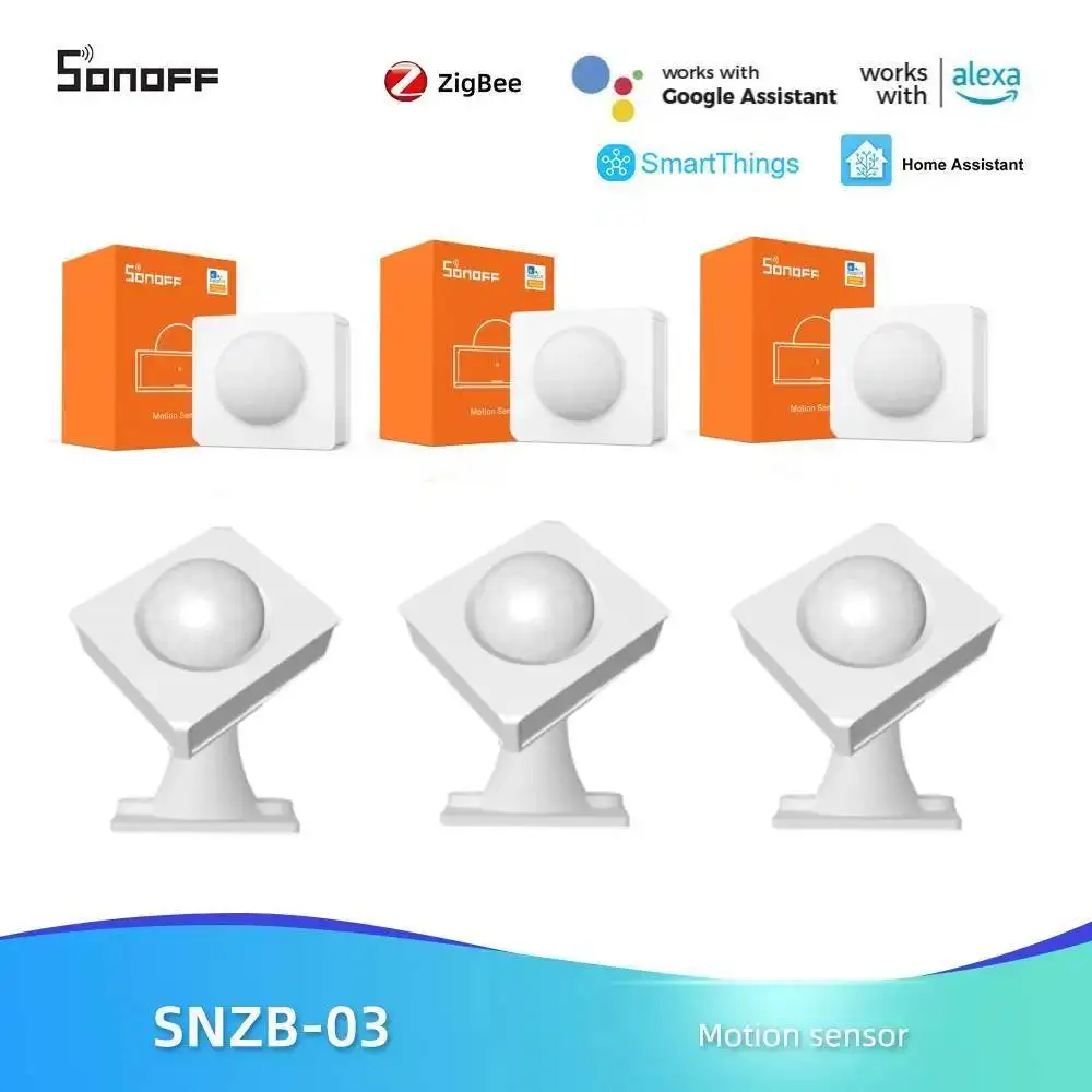 SONOFF SNZB-03 Zigbee Motion Sensor Smart Home Security Detector Presence Sensor Support ZHA Home Assistant ZBBridge EWeLink APP