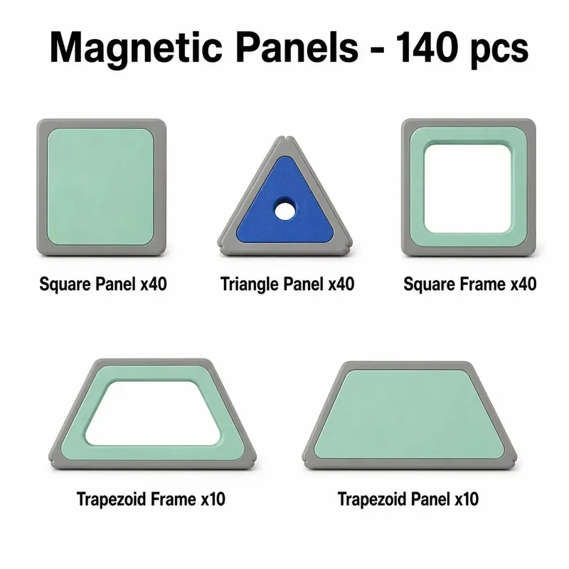 Wholesale Giant Magnetic Construction Blocks 683 PCS Indoor Outdoor Playground Educational Toy for Preschool
