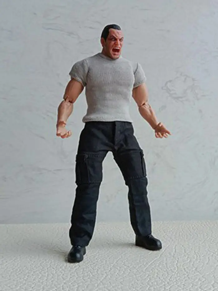 E4-12 Czarny kombinezon bojowy w skali 1/12 Spodnie warsztatowe Pasują do figurki 6" DAM 3ATOYS