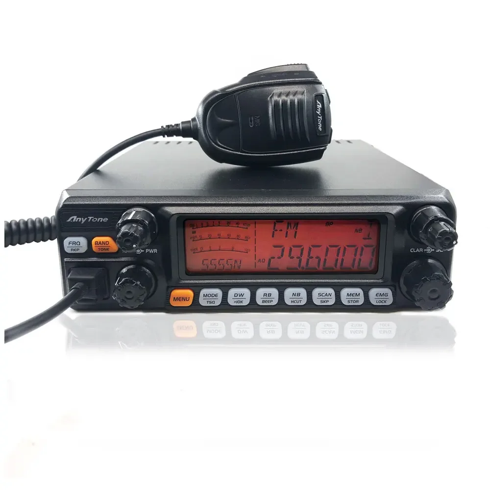 New ANYTONE AT-5555N II CB Radio 25.615 - 30.105 Mhz 40 Channel Mobile Transceiver AM/FM/SSB 11 Meter Radio Car Radio