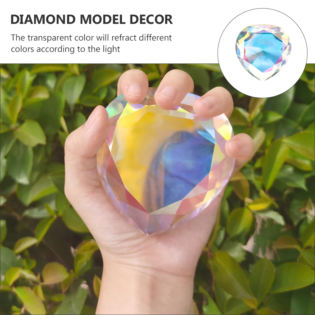 

Heart Shaped Crystal Diamond Ornaments Transparent Decor for Nail Salon Photo Prop Display Artificial Diamond Model Gifts