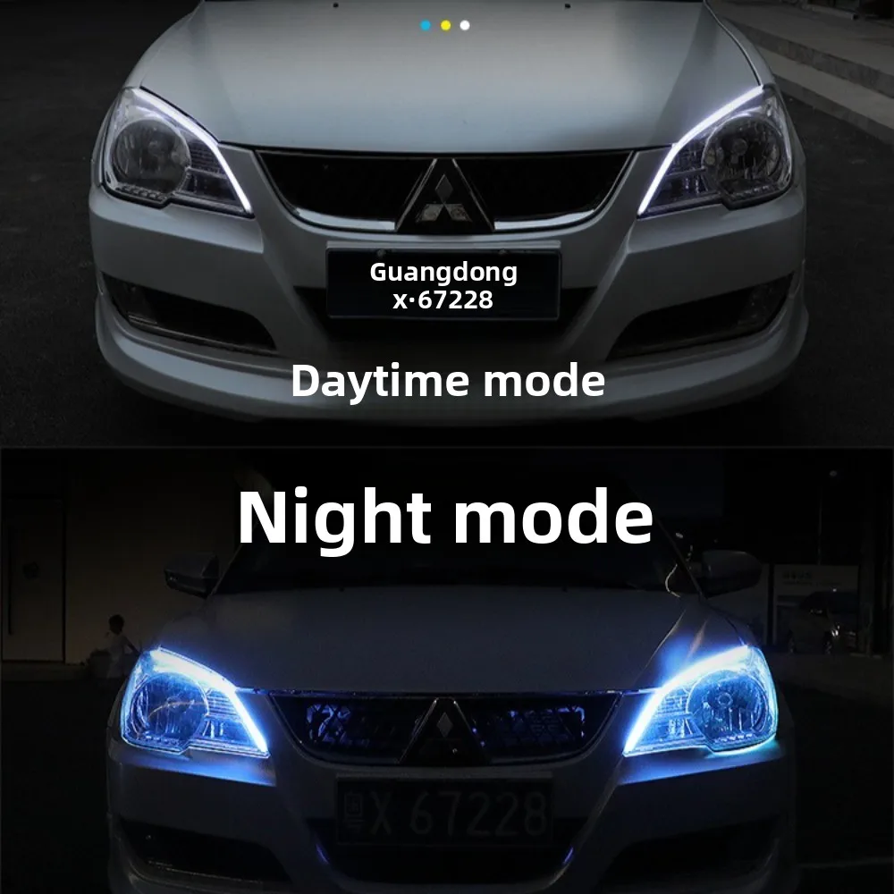 

Automotive LED lights, ultra-thin LED light guide strips, three color daytime running lights with flowing tear eye lights