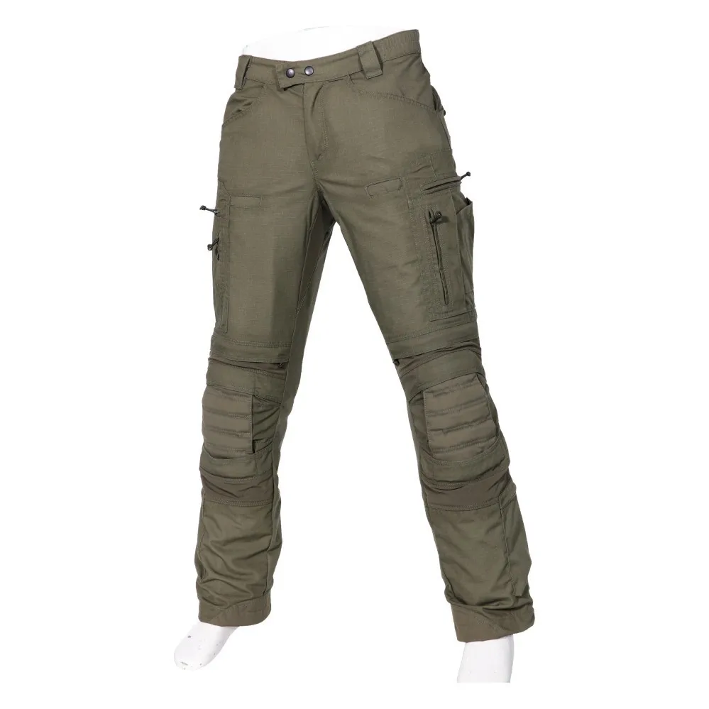 FPRO Tactical Pants Men Wear Resistant Multifunctional Pocket with Knee Protectors Trousers Camouflage Casual Loose Pants Male