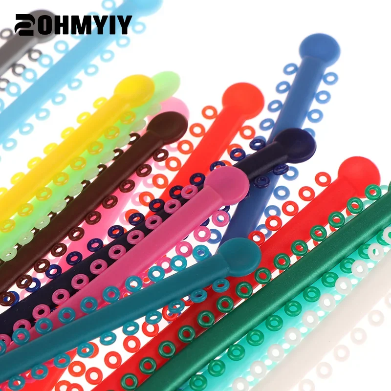 

20 Stick Dental Elastic Ligature Ties Bands For Dentist Braces Multicolour Long-Style Dental Treatment Material