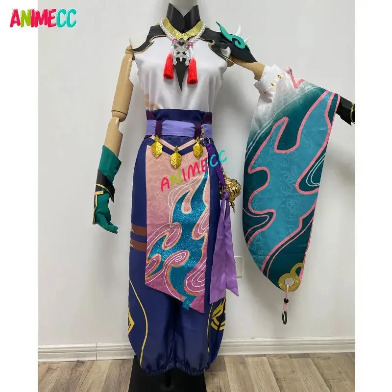 2025 Genshin Impact Xiao Cosplay Kostüm Perücke Kimono Uniform Halloween Party Kostüme Anime für Männer Frauen
