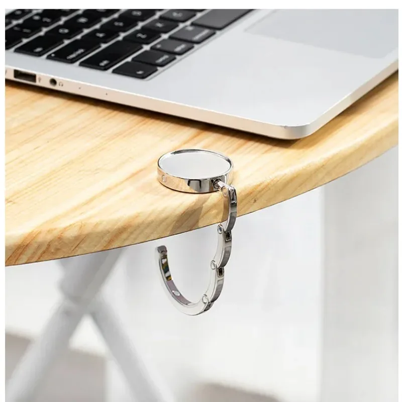 Portable Folding Bag Hanger Handbag Hook Holder Table Hook Crystal Alloy Purse Bag Holder Circle Shape Bag Accessories image 6