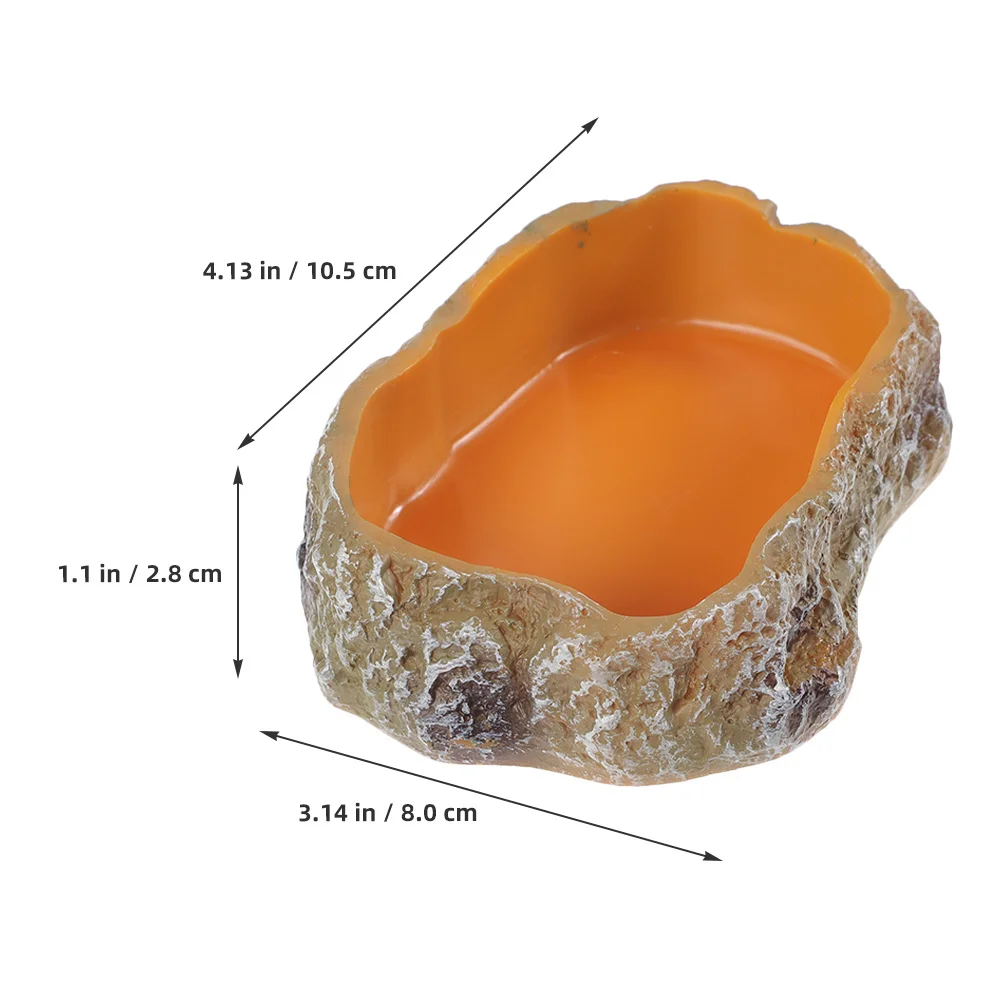 

2 Pcs Food Dish for Reptile Tank Bowls Feed Lizard Feeder Drinking Gecko Water Feeding