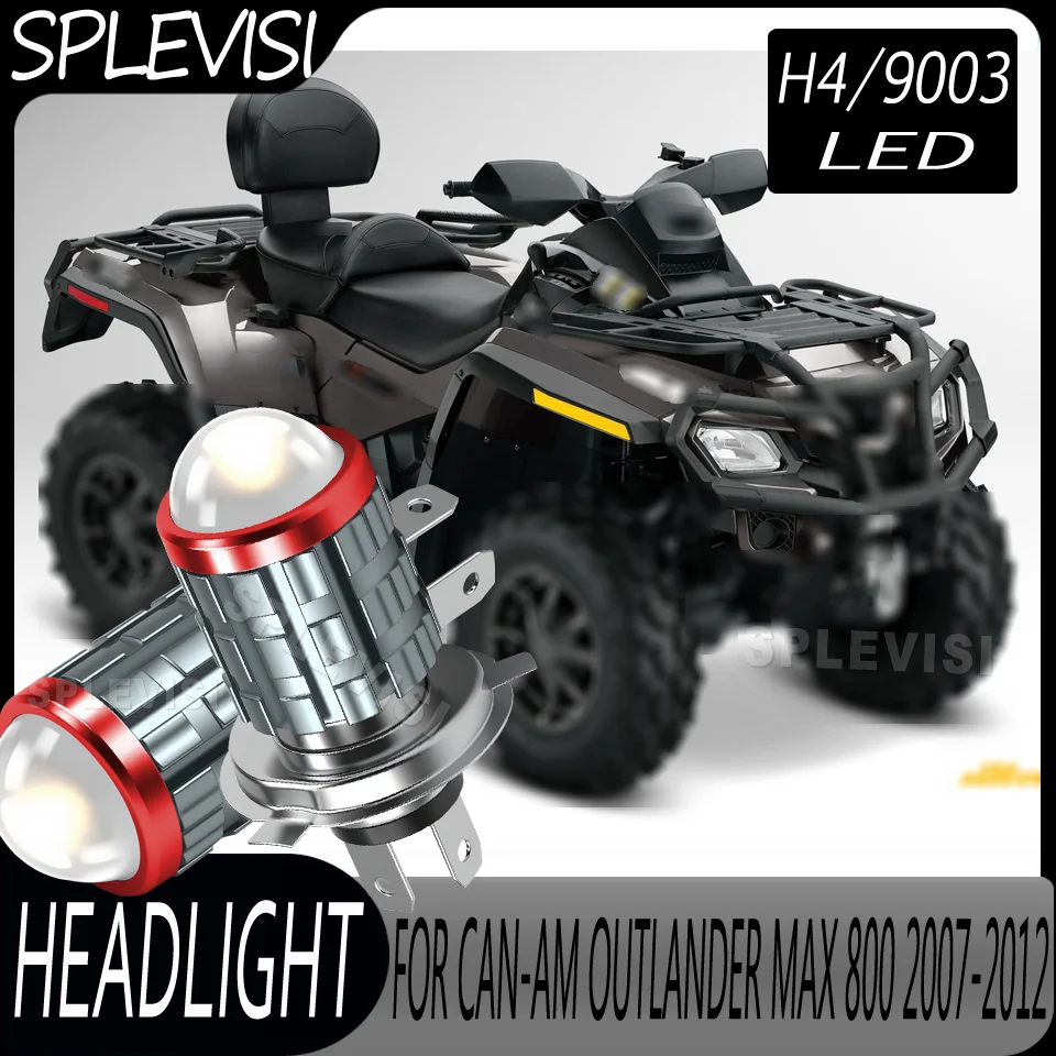 

LED Motorcycle Headlight Vibration-Proof Waterproof Housing h4/9003 For Can-Am Outlander Max 800 2007 2008 2009 2010 2011 2012