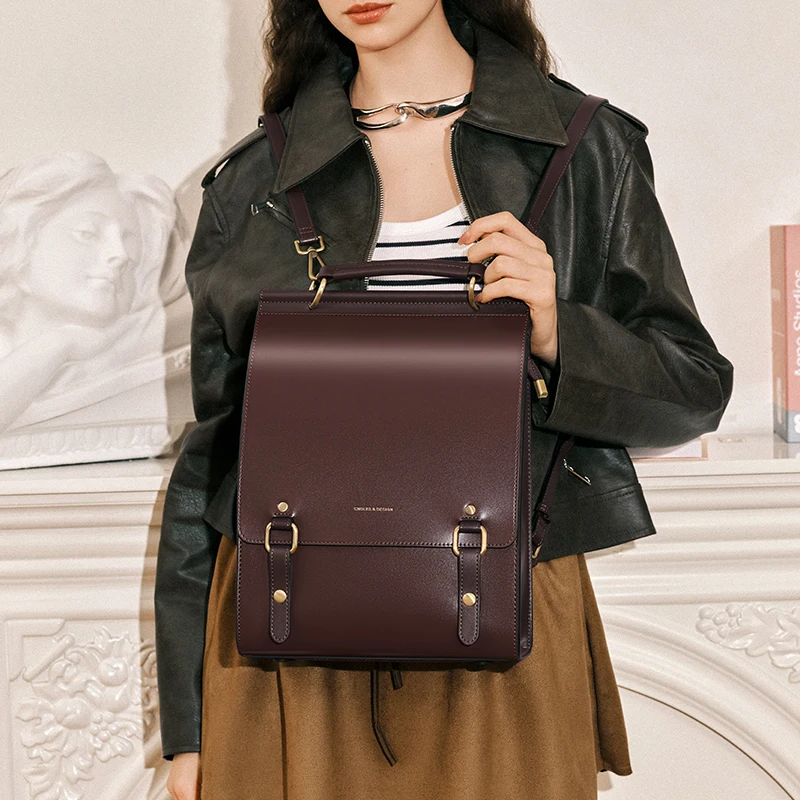 4151 Leather Backpack Purse Fashion Vintage Bags Casual College Travel Amazon.com: COOLCY Women Vintage Genuine Leather Backpack  main image 4