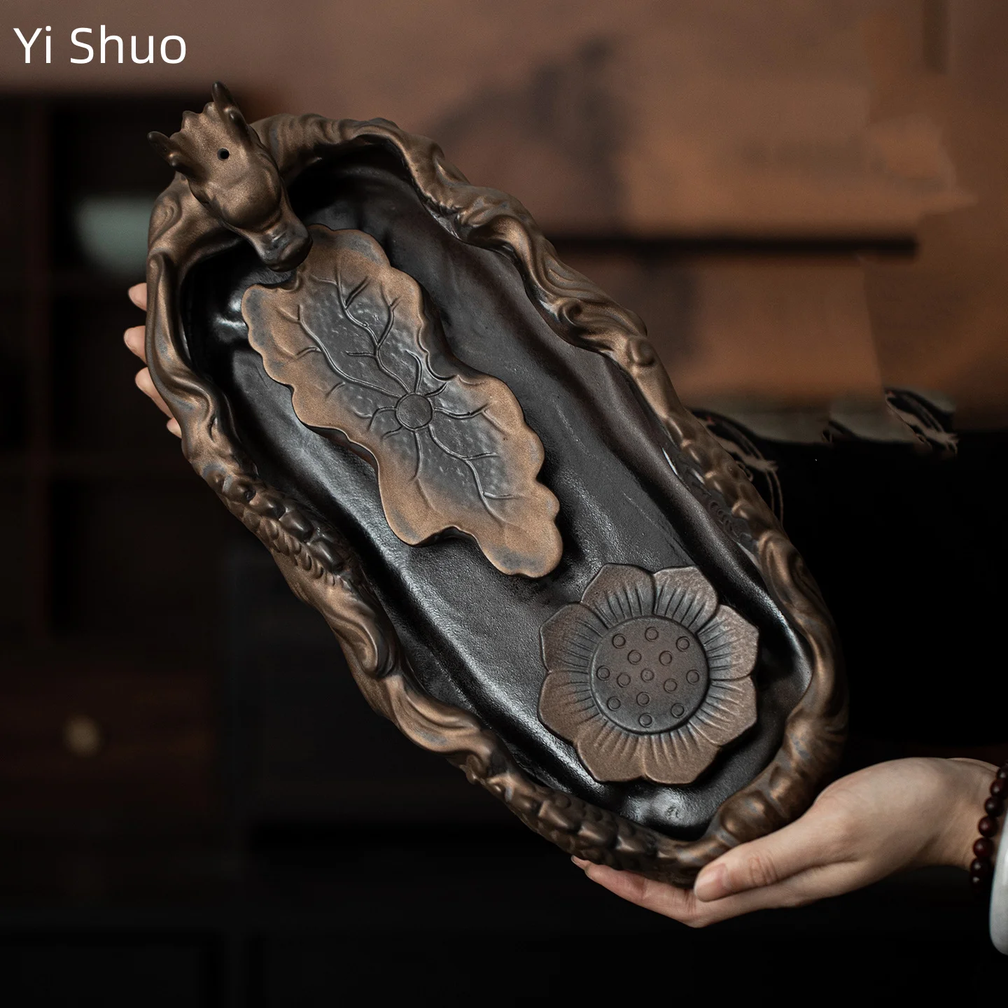 dragon-couche-sur-lotus-plateau-de-trempage-sec-retro-poterie-grossiere-stockage-d'eau-plateau-a-the-kung-fu-service-a-the-accessoires-table-a-the