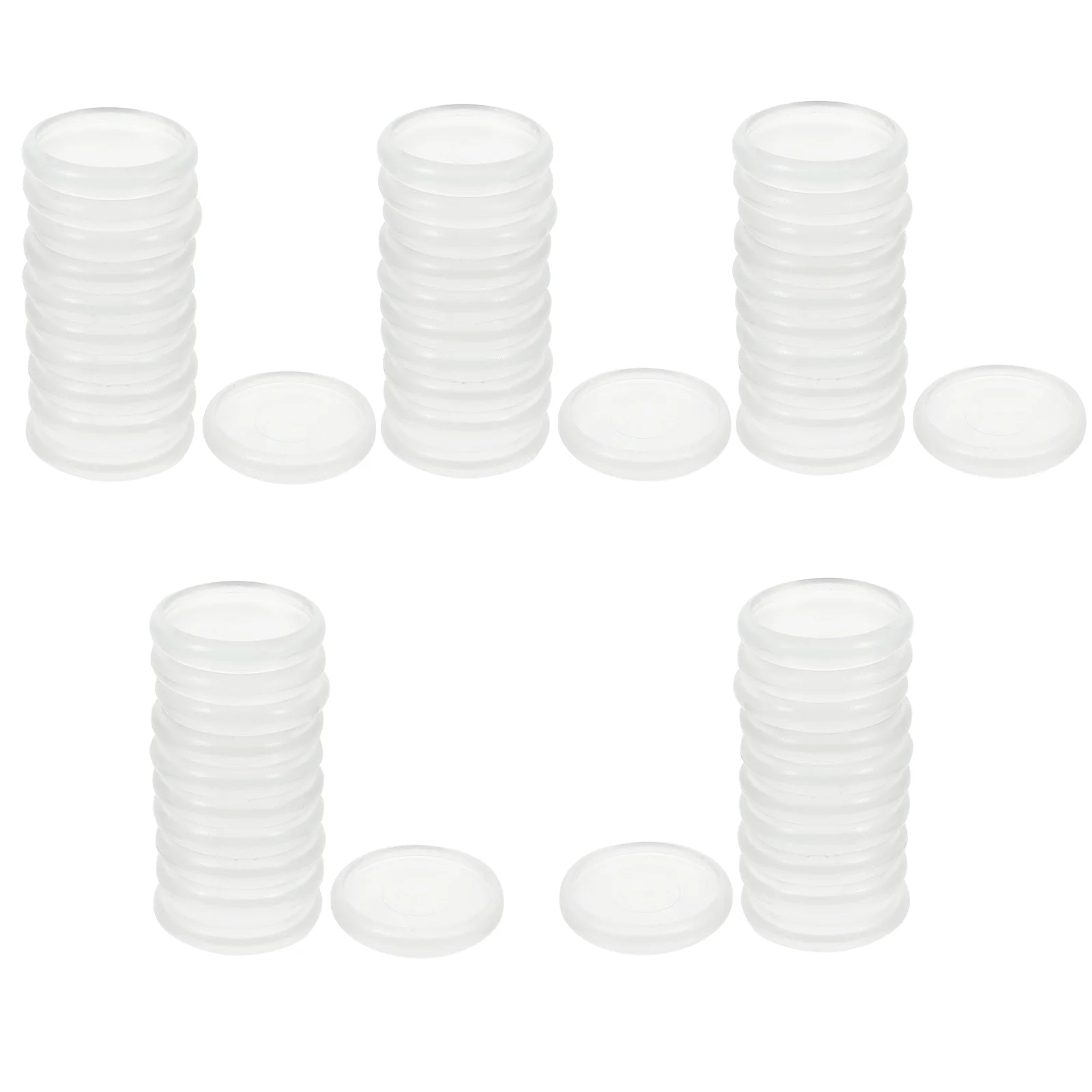 55 Pcs Loose Leaf Disc The Notebook Round Binder Tool Transparent Discs Abs for Planner Planners Binding Buckles Clear