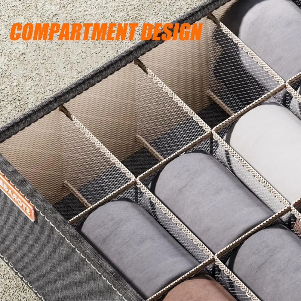 20 Grids Sock Drawer Organizer Foldable Fabric Storage Box For Closet Dresser Underwear Scarf Tie Divider Closet Organizers Box