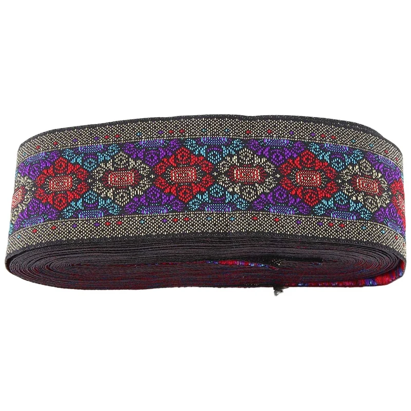 شريط عتيق مطرز بالزهور شريط قماش منسوج للزينة حرفية إكسسوارات الملابس ذاتية الصنع