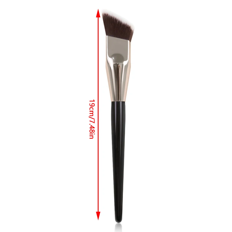 Pinceau à fond de teint liquide à angle carré pour femme, brosse professionnelle pour base de visage, outils de maquillage doux et sans brosse