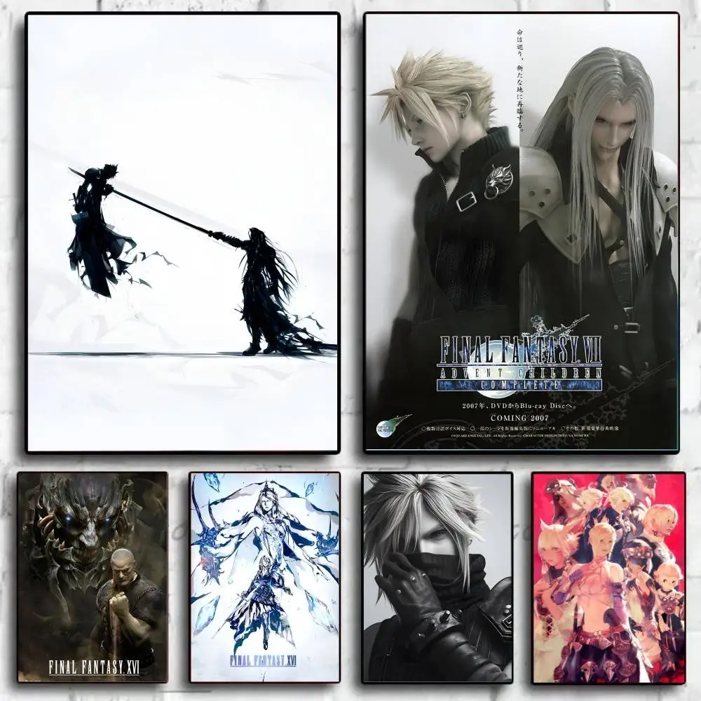 1PC Anime Videogames FINAL FANTASY Poster Self-adhesive Art 