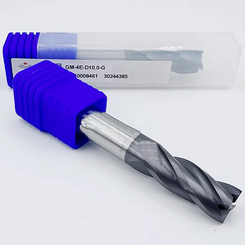 

GM-4E-D10.0-G ZCC.CT GM-4E-G CNC Four flute Flat head tungsten steel end mills 4 Flute Flat End Mills D10.0*10*25*75 4T End Mill